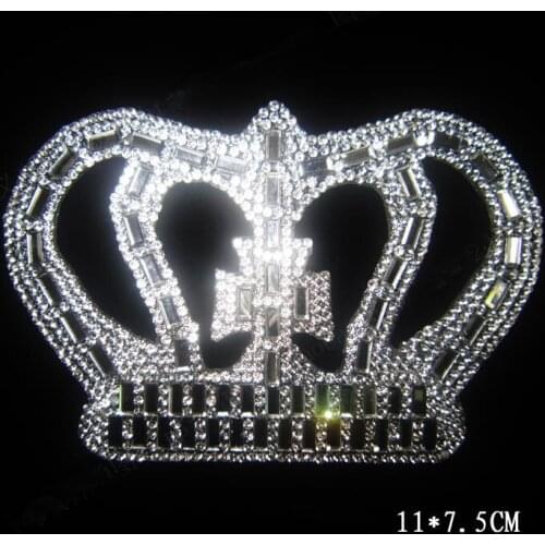 Crown pointback rhinestones patch fixing rhinestones hot fix rhinestone transfer motifs iron on applique shoes bag