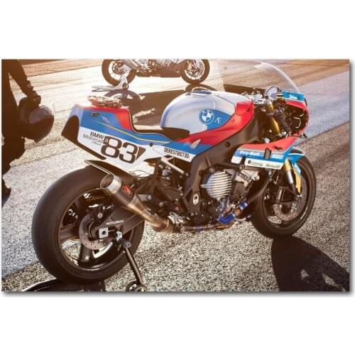 Superbike Race Racing B M W Motorcycle Posters Wall Art Picture Silk Canvas Printed Art Paintings for Home Decor