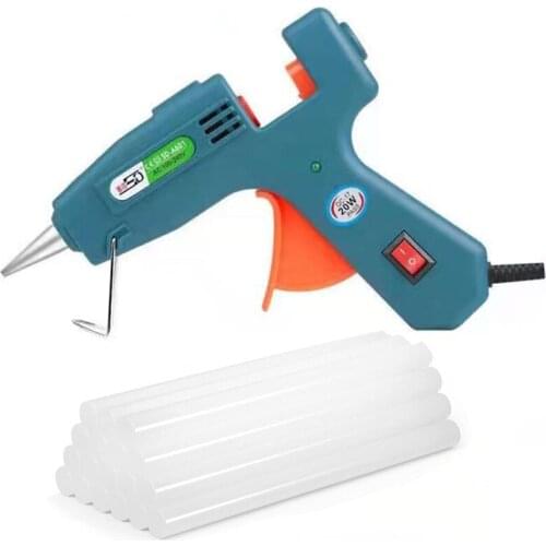 Hot Glue Gun, Heated Up Fast 20W Mini Heating Hot Melt Glue Gun Kit with 10pcs Glue Sticks, Compact for DIY Arts, Craft Project