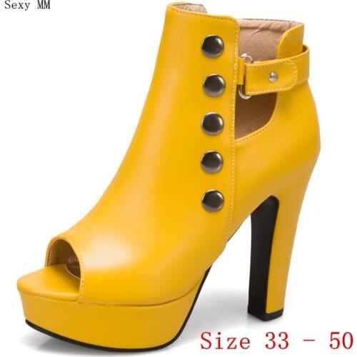 Platform Pumps Women High Heels Peep Toe Gladiator Sandals Woman High Heel Shoes Plus Size 33 - 40 41 42 43 44 45 46 47 48 49 50