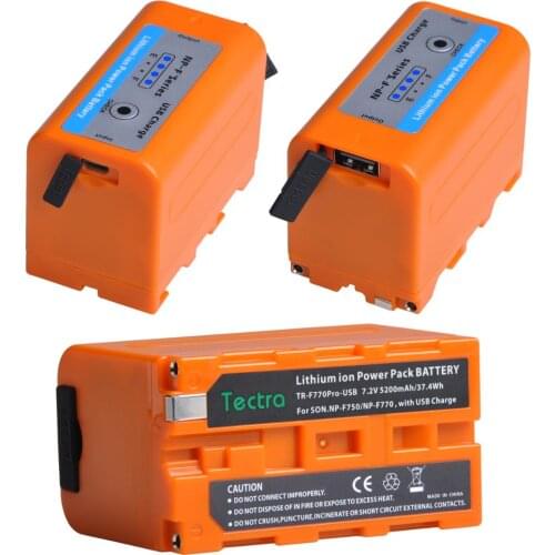 1pc NP-F770 NP-F750 NPF770 npf770 F750 Battery&USB Charge Output with LED Power Indicators for Sony NP F970 F960 F770 F550