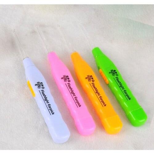 Ear Wax Remove LED Flashlight EarPick Cleaner Tool Curette Electric Ear Cleaning Device Dig with 2 Earpick 1 Tweezers VF 2018