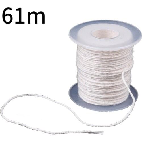 DIY Wax Core 61 M Long Cotton Woven Candle Lamp Wick Candle Accessories Candle Lamp Wick Candle Making Kit Candle Lamp Wick