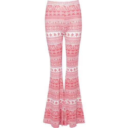 Women Casual High Waist Flare Bottom Leggings Pants Elastic Waistband Slim Fit Stretchy Running Gym Dance Sports Pants Trousers