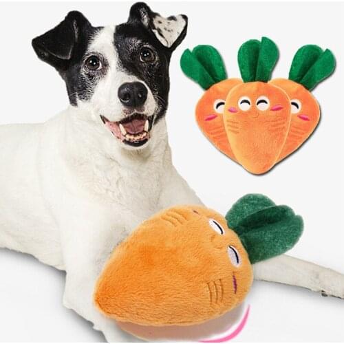 1PC Pet Chew Dog Squeak Toy Squeaker Plush Sound Pet Dog Chew Toy Produtos Para Pets Fruits Vegetables