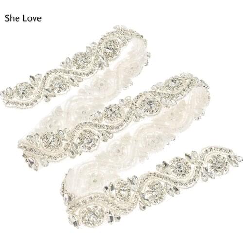 Chzimade 1 Yard Bridal Rhinestone Lace Trim Chain Dress Decoration Trim Applique Sew on Garment Bags