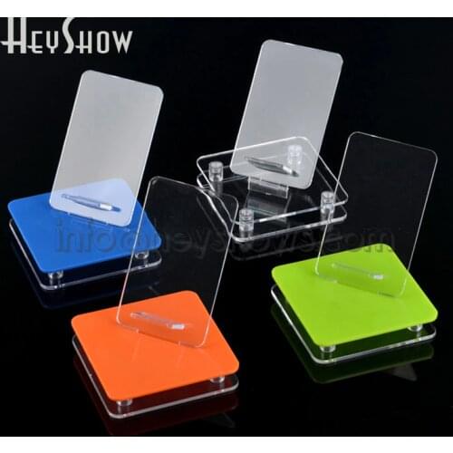 10 pcs colorful mobile cell phone display stand Acrylic apple holder samsumg bracket for all kind phone in retail store