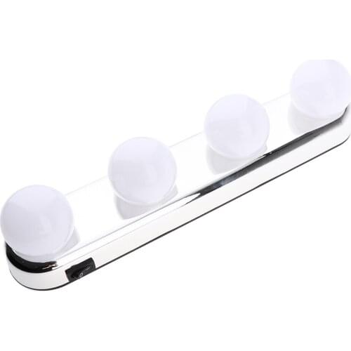 4 Pieces LED Mirror Light with Suction Cup, Dressing Table Lighting Mirror