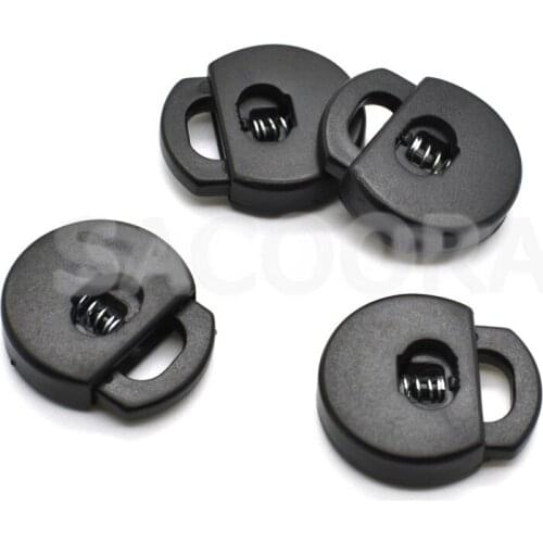 500pcs/pack Cord Lock Toggle Stopper Plastic Black For Garment Accessories Free Shipping