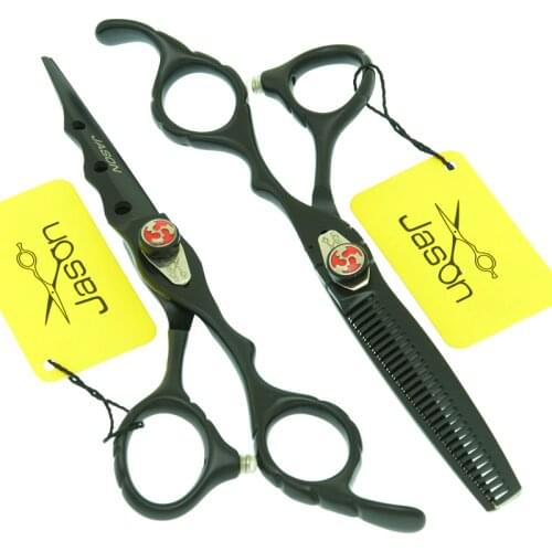 6.0" Japan 440C Barber Scissors Professional Hair Cutting Thinning Shears Hairdressing Scissors Set Hair Styling Tools A0025D