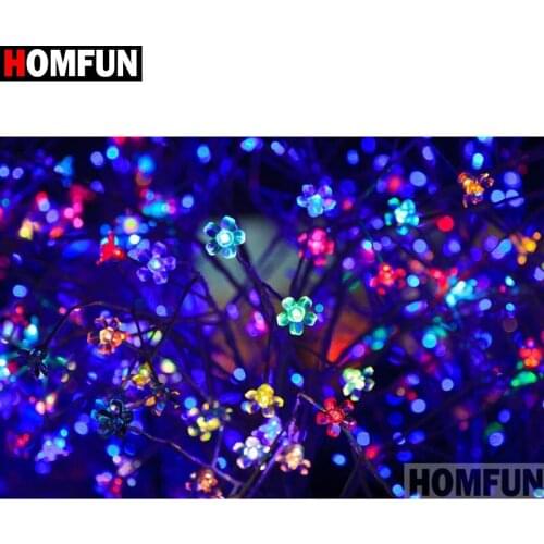 HOMFUN Full Square/Round Drill 5D DIY Diamond Painting "Flower decoration" Embroidery Cross Stitch 5D Home Decor Gift A15861