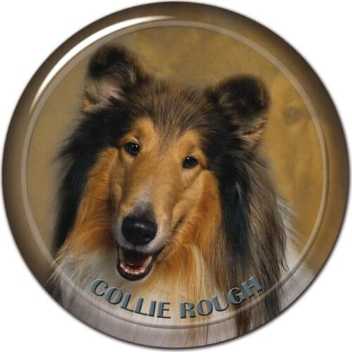 B0822# 13CM/17CM Self-Adhesive Decal Collie Rough Dog V1 Car Sticker Decors on Bumper Rear Window Laptop