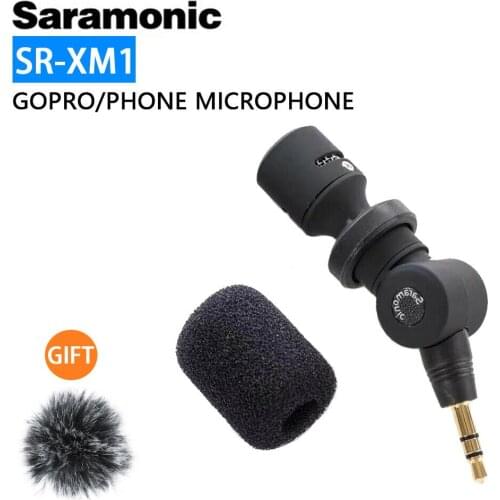 Saramonic SR-XM1 3.5mm Wireless Omnidirectional Microphone Video Mic for GoPro Hero 7 6 5 DSLR DJI Osmo Action Osmo Pocket