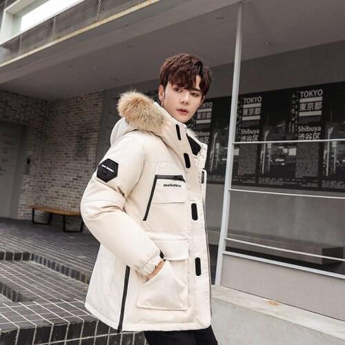 Brand Mens Down Jacket Hooded Thick Winter Coat Men Clothes Warm Duck Down Jackets Fashion Outwear Hiver NF