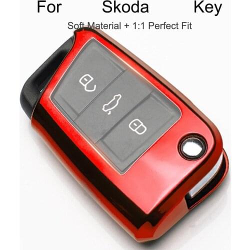 TPU Key FOB Case For Skoda Yeti Superb Rapid Octavia A5 A7 Combi Fabia Kodiaq Accessories Car Keychain Key Protector Shell Cover