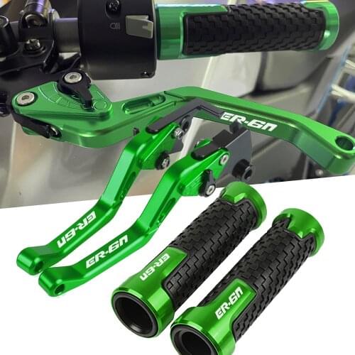 For KAWASAKI ER6N ER-6N ER 6N 2009 2010 2011 2012 2013 2014 2015 2016 2017 Motorcycle CNC Brake Clutch Levers Handle bar grips