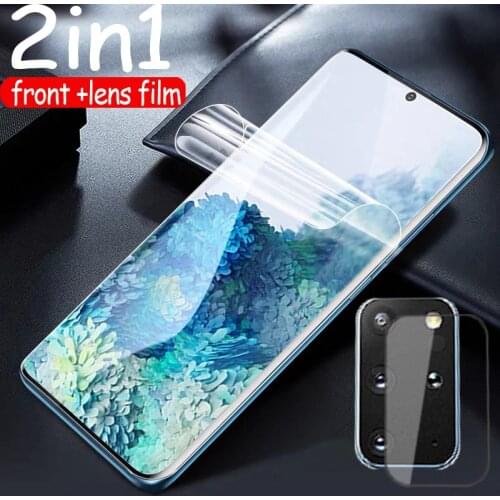 2in1 Camera lens Hydrogel Screen For Samsung Galaxy S20 Ultra S20Plus screen Protector Galaxy S10 lite s10plus e note10 plus