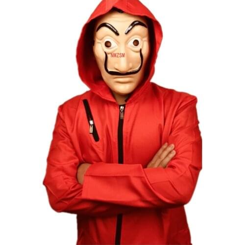 Halloween Party Salvador Dali Cosplay Movie Mask Money Heist The House of Paper La Casa De Papel Cosplay Costume Face Mask
