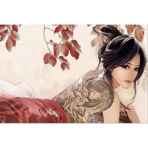 Chinese ink painting The wooden puzzle 1000 pieces ersion jigsaw puzzle white card adult childrens educational toys