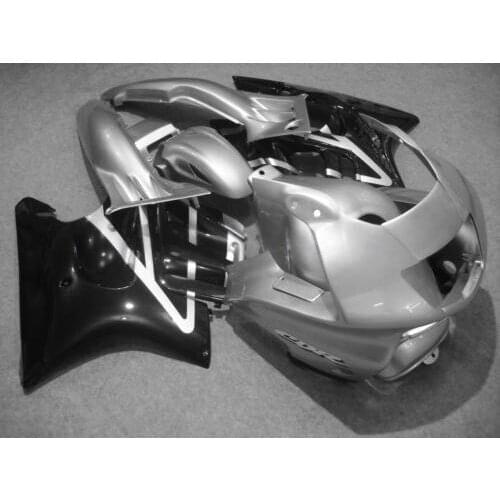 Km Motorcycle Fairing Kit for CBR600F3 1996 1995 CBR600 F3 95 96 CBR 600 F3 ABS Black silver Fairing kit+gifts