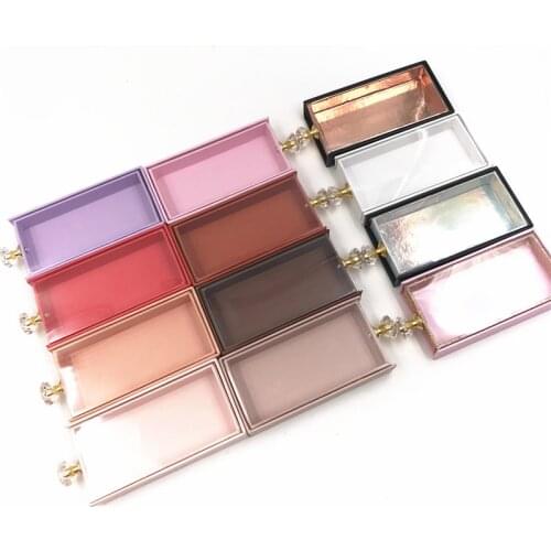 Eyelash Packaging Box Wholesale 30 Color Rectangle Lashes Case New Lash Boxes With Trays Bulk diamond magnetic case empty logo