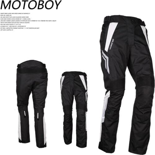 M 3XL 4XL Motorcycle Waterproof Pants Protective Gear Motoboy Black PU Leather Lining Full Length Ltd Motocross Racing pants Men