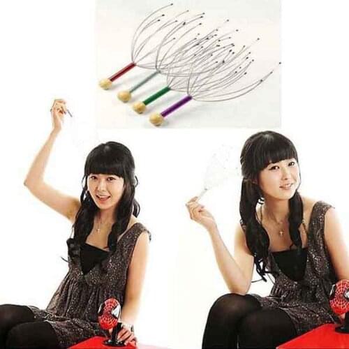 Handy head massager Neck Scalp Massage Head Massager tools Equipment Stress Relax Stainless Steel Handle Manual Health Care