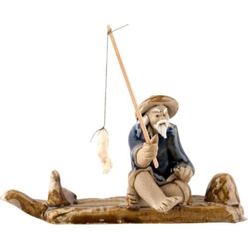 Miniature Rockery Bonsai Cottage Ceramic Figurine Aquarium Landscape Craft Decor Desktop Collection Festival DIY Ornament Gift