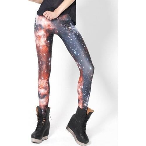 Fashion Design Style Women Galaxy Leggings Space Print Pants BLACK Black Milk Leggin FREE SHIPPING GL-02