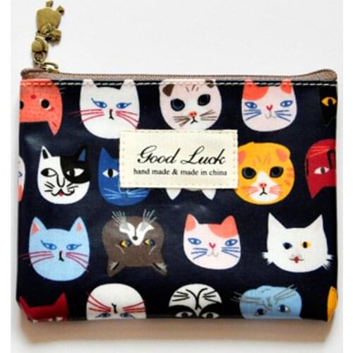 New Korean Version Of Small Fresh Cartoon Waterproof Printing Short Wallet Purse Card Bag