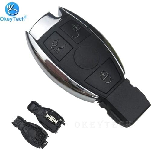 OkeyTech 3 Button Remote Car Key Shell Fob Case For Mercedes For Benz A B C E S Class W245 W204 W205 W210 W212 W221 W222 CLK