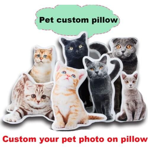 Custom diy custom pillow 3d photo custom pet pillow cat dog special shape to map simulation gift printable pillow