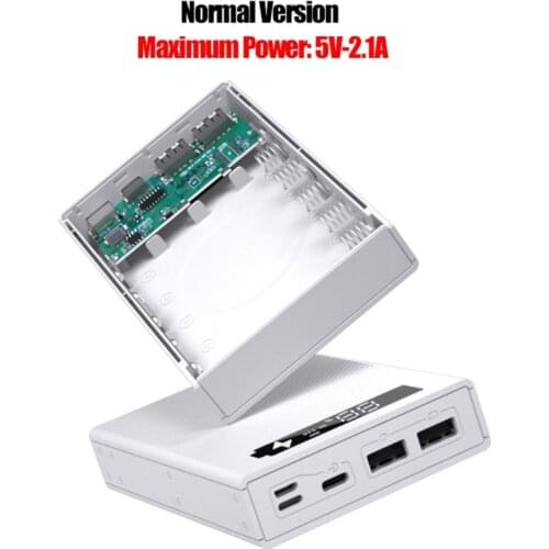 Detachable LCD Display DIY 5x18650 Battery Case Power Bank Shell Portable External Box without Battery Powerbank Protector