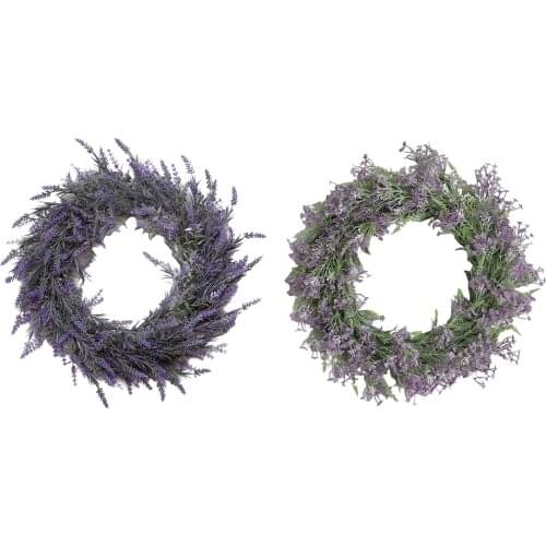 Dried Fake Flower Floral Door Wreath Natural for Fall Front Door Or Indoor
