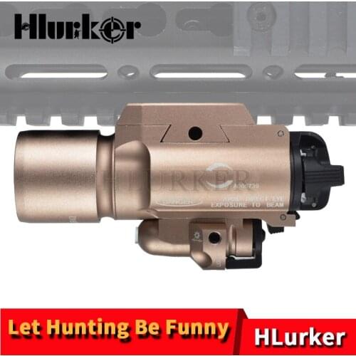 Tactical Hunting Army X400 Airsoft Weapons Glock Flashlight 3W 400 Lumen Scout Weapon Light With Red Laser Scope With IR Light