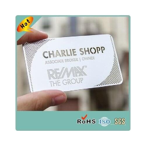 Engraved Cutout Stainless Steel Metal Business Card