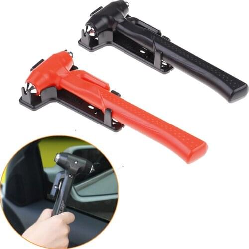 High Quality 2 in 1 Car Safety Hammer Seat Belt Cutter Emergency Hammer + Bracket