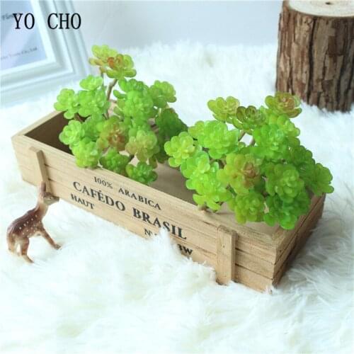 YO CHO 1PC 24 head Artificial Succulent Plants DIY Real Touch Flower Fake lotus Micro - Landscape For Party Home Decoration