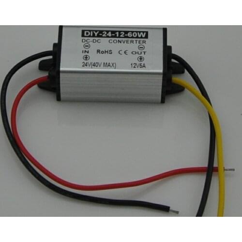 24V36V(14-40V) Step Down To 12V 5A 60W DC-DC Buck Power Converter Module For Car Power surveillance Voltage Regulator Waterproof
