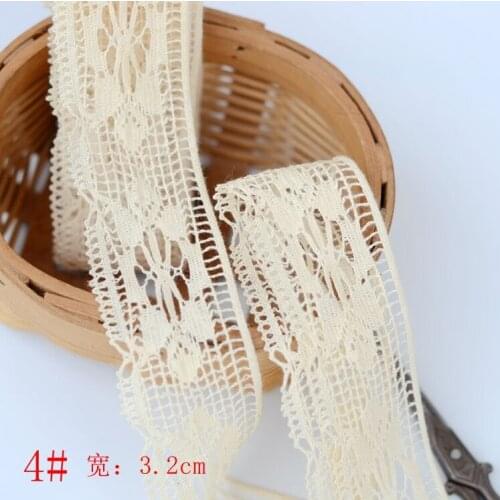 3 Meters/lot Width 4.3cm Black 100% Cotton Embroidery Lace Net Ribbon Fabric Trim DIY Decoration Sewing Handmade Craft Materials