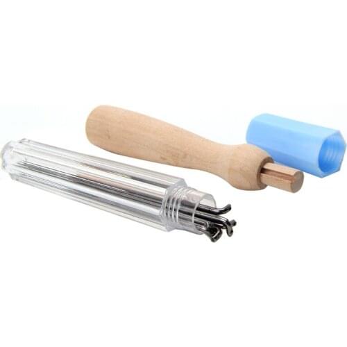 7PCS Felting Needles Holder Wooden Handle Wool Felting Tools Outfit Slim New HX6D