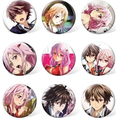 9pcs/set ) Guilty Crown Anime Cartoon Badge OUMA SHU and YUZURIHA INORI Clothing & Accessories Brooch