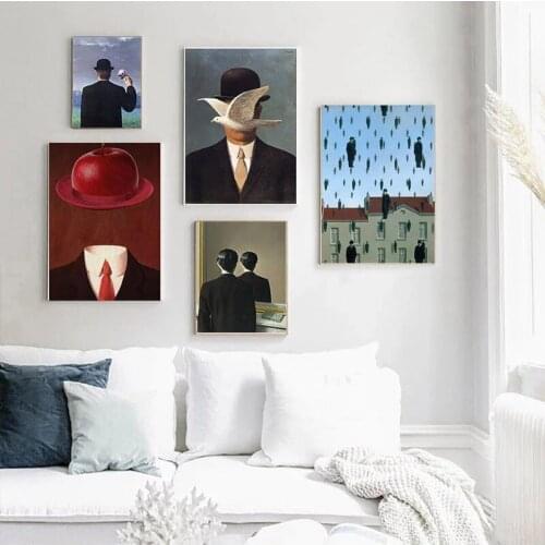 Abstract Figure Portrait Art Poster Wall Decor Modern Home Room Decor Man No Face Canvas Picture Frameless Wall Art