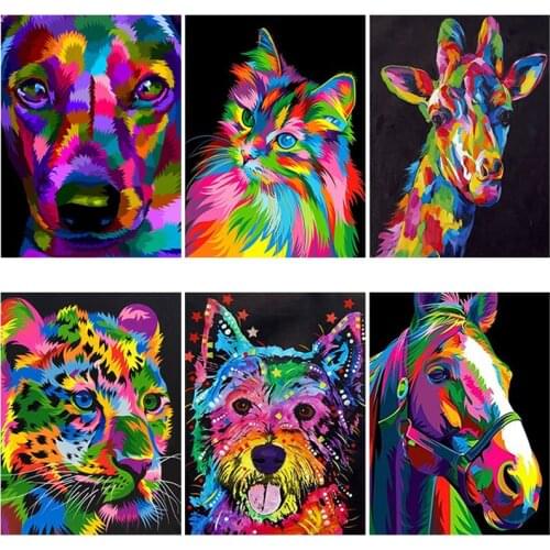 DIY 5D Diamond Painting Tiger Diamond Embroidery Oil Paint Animal Cross Stitch Full Round Square Drill Manual Gift Home Decor