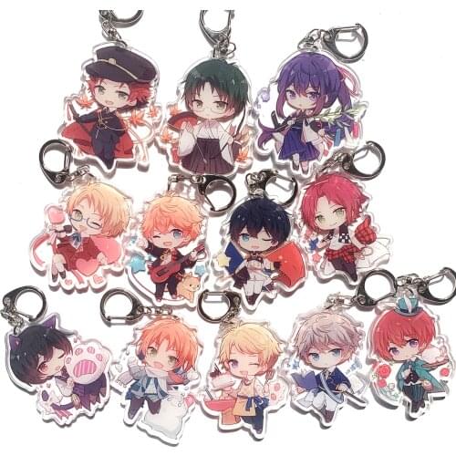 Anime Ensemble Stars Akehoshi Subaru Yuuki Makoto Isara Mao Acrylic Keychain Itabag Double Sided Pendant Keyring Toy Cosplay