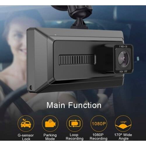 Car DVR 3 Cameras Lens Dash Camera 3.0 Inch Dual Lens With Rear View Camera 1080P Video Recorder Auto Registrator Dvrs Dash Cam