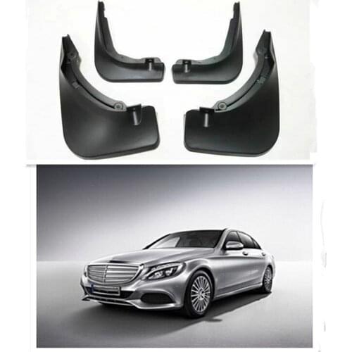 Top Quality TPE+PP Plastic Mudguards For 2014-2019 Mercedes Benz C Class Sedan W205 Splash Mud Guards MudFlaps fender Flares