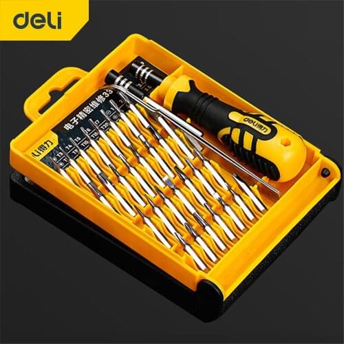Deli 45 In 1 Set Torx Hex Magnetic Screwdriver Set Precision Screw Driver Tools Multi Phone/Watch Repair Tools with Tweezer