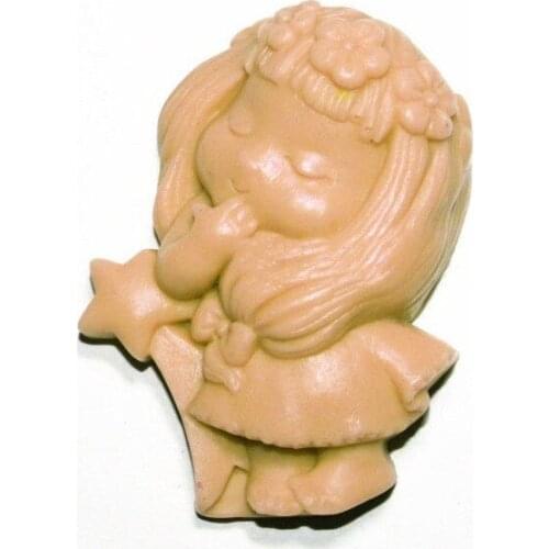 Ree shipping handmade soap silica gel mould candle soap mould silicone mold for DIY cute girl