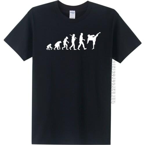 Fashion New Taekwondo Evolution T Shirts Summer Men O Neck Cotton T-Shirt Evolution Euro Size Men T Shirt Tops